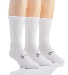 Uniform Athletic Crew Socks - 3 Pack White L
