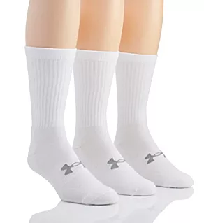 Uniform Athletic Crew Socks - 3 Pack White L