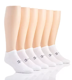 Training Cotton No Show Socks - 6 Pack WHT XL