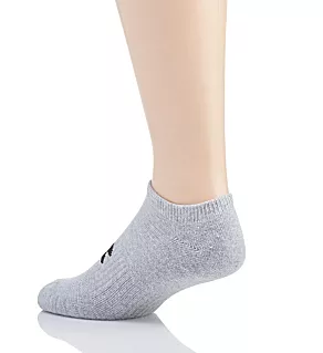 Training Cotton No Show Socks - 6 Pack True Gray Heather XL