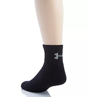 Training Cotton Quarter Socks - 6 Pack Black XL