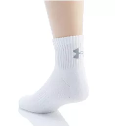 Training Cotton Quarter Socks - 6 Pack White L