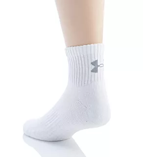 Training Cotton Quarter Socks - 6 Pack White XL