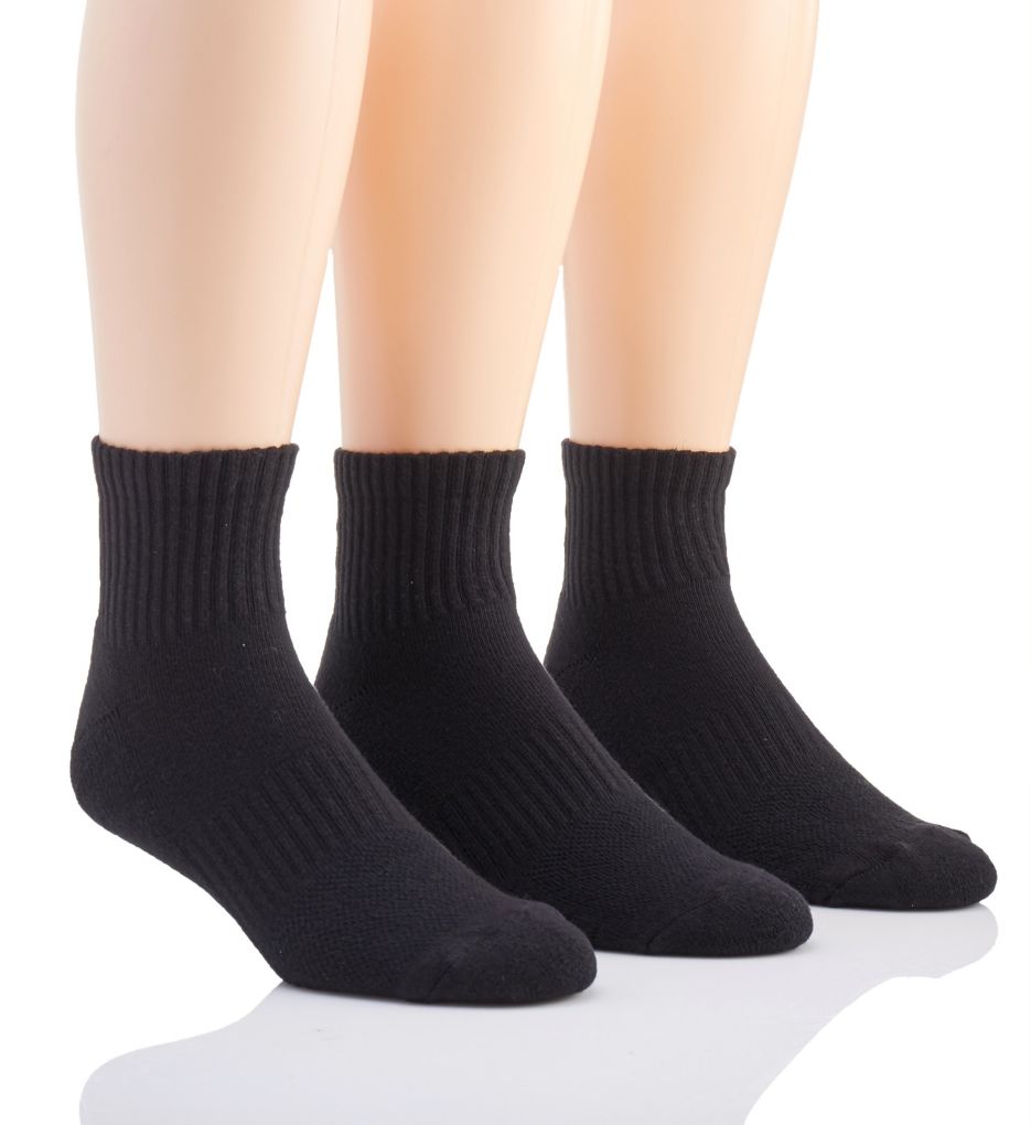 Training Cotton Quarter Socks - 3 Pack-gs