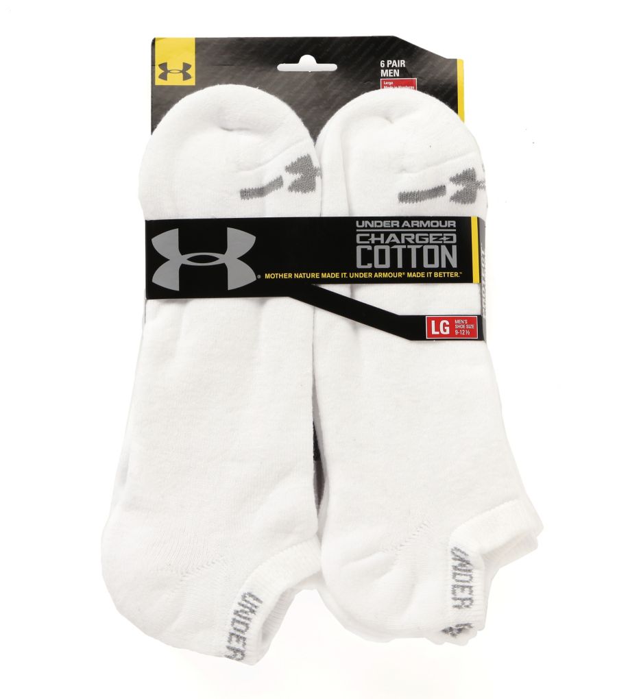 HeatGear Charged Cotton No Show Socks - 6 Pack-fs