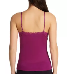 Lace Trimmed Silk Camisole Festival Fuschia M