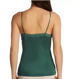 Lace Trimmed Silk Camisole Smoke Pine M