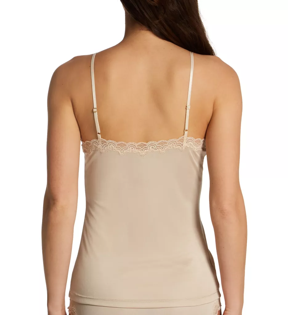 Lace Trimmed Silk Camisole Smoke Grey XS