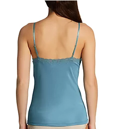 Lace Trimmed Silk Camisole Storm Blue XS