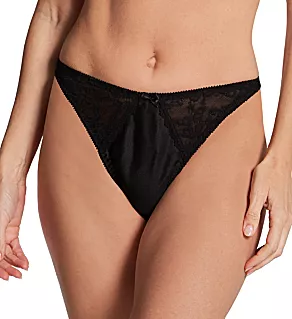 Lace Thong Panty Black S