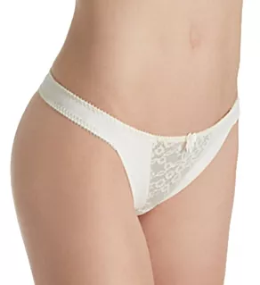 Lace Thong Panty Creme S