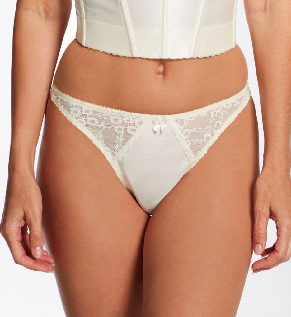 Va Bien Lace Thong Panty Creme M  - Image 1