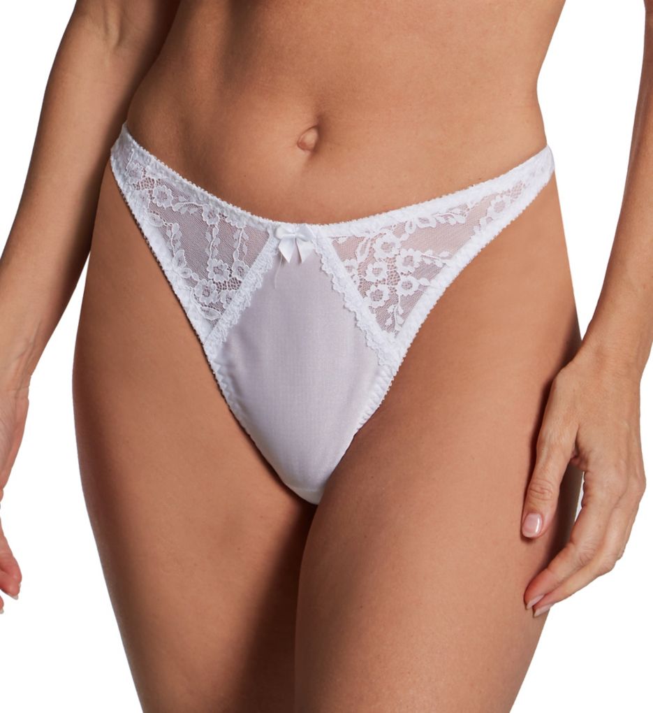 Lace-Front Thong Panty