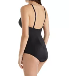 Ultra Lift Plunge Satin Panel Bodysuit