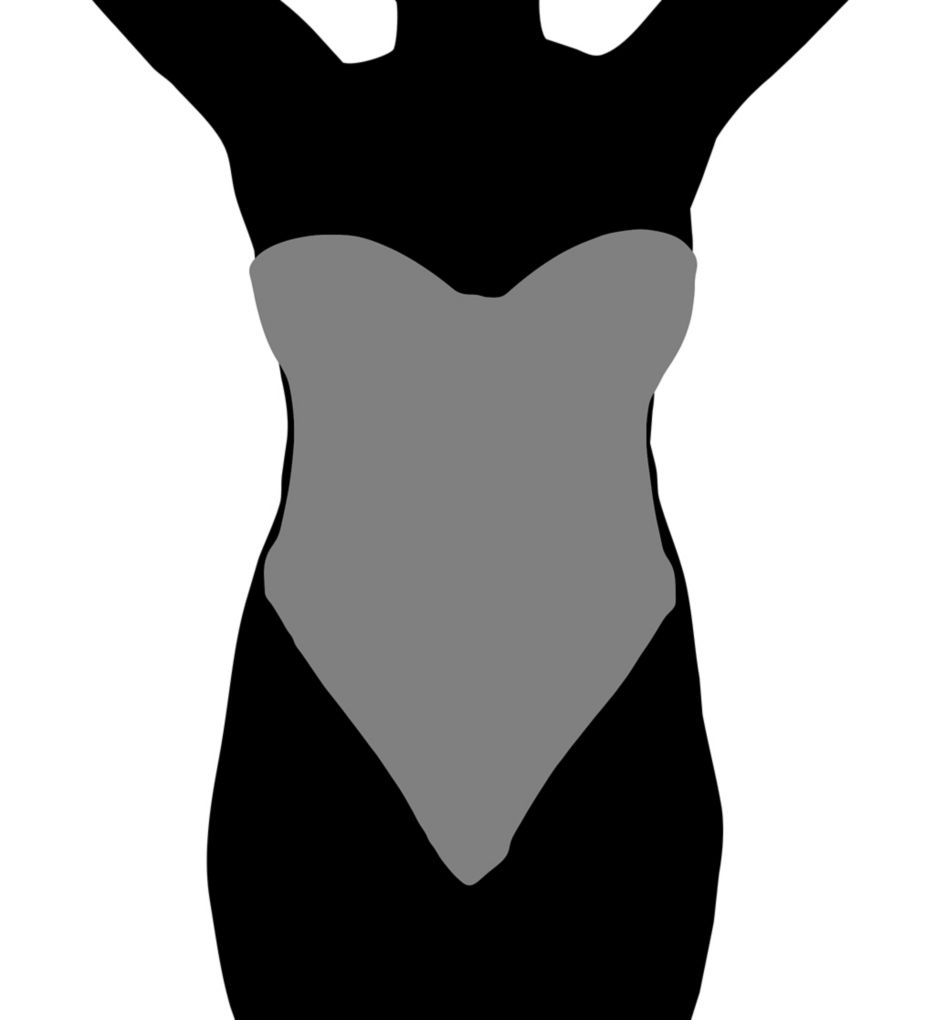 VA BIEN Black Smooth Strapless Backless Thong Bodysuit, US 38C, UK