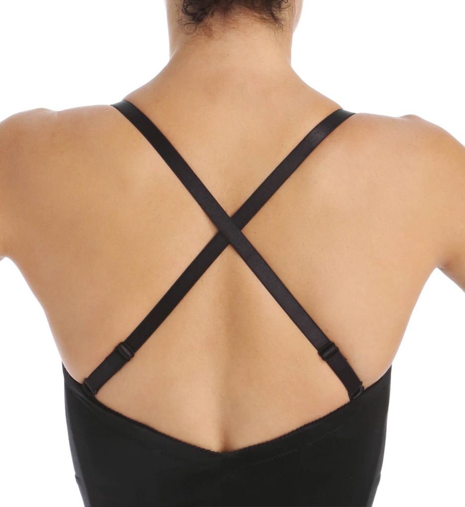 Va Bien Woman's Black Strapless Low Back Slimming Bodysuit, Size