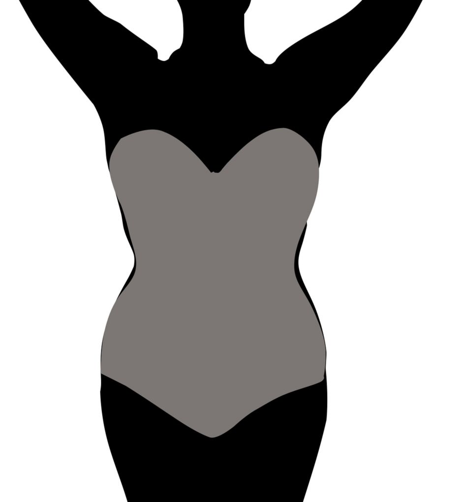 Va Bien Women's Ultra Lift Strapless Low Back Bodysuit 1570 40D Black