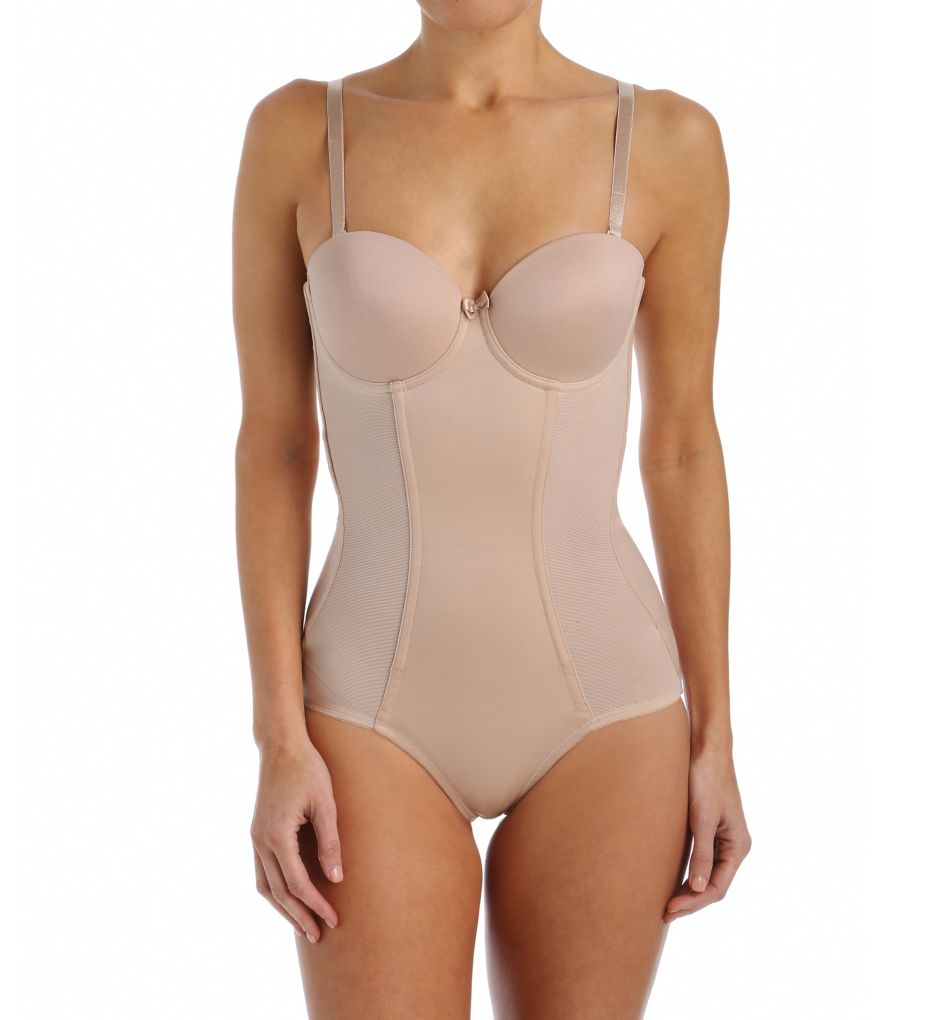Tc Shapewear Sheer Bodybriefer Strapless Shaping Bodysuit In Cupid Nude