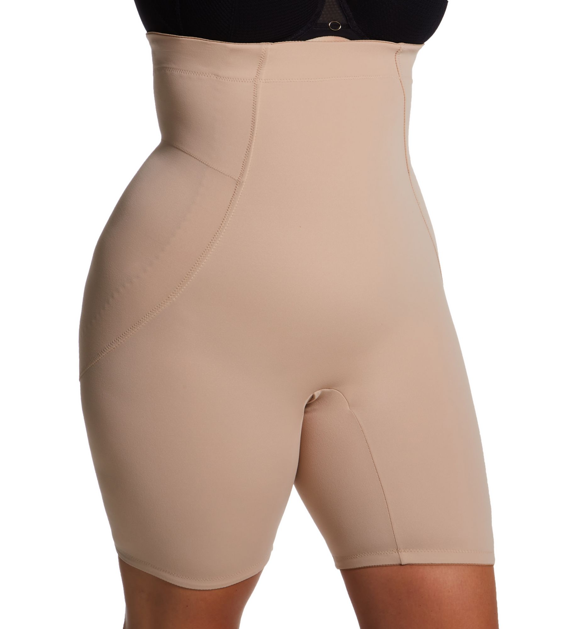 Va Bien Women's Plus Fanny Fab High Waist Long Leg Shaping Short in Nude | Size: 3X | HerRoom.com