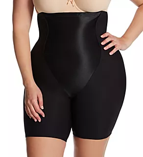 PlusMinus Touch Firm Control High Waist Leg Shaper Black 2X
