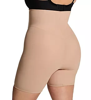 PlusMinus Touch Firm Control High Waist Leg Shaper Cafe 2X