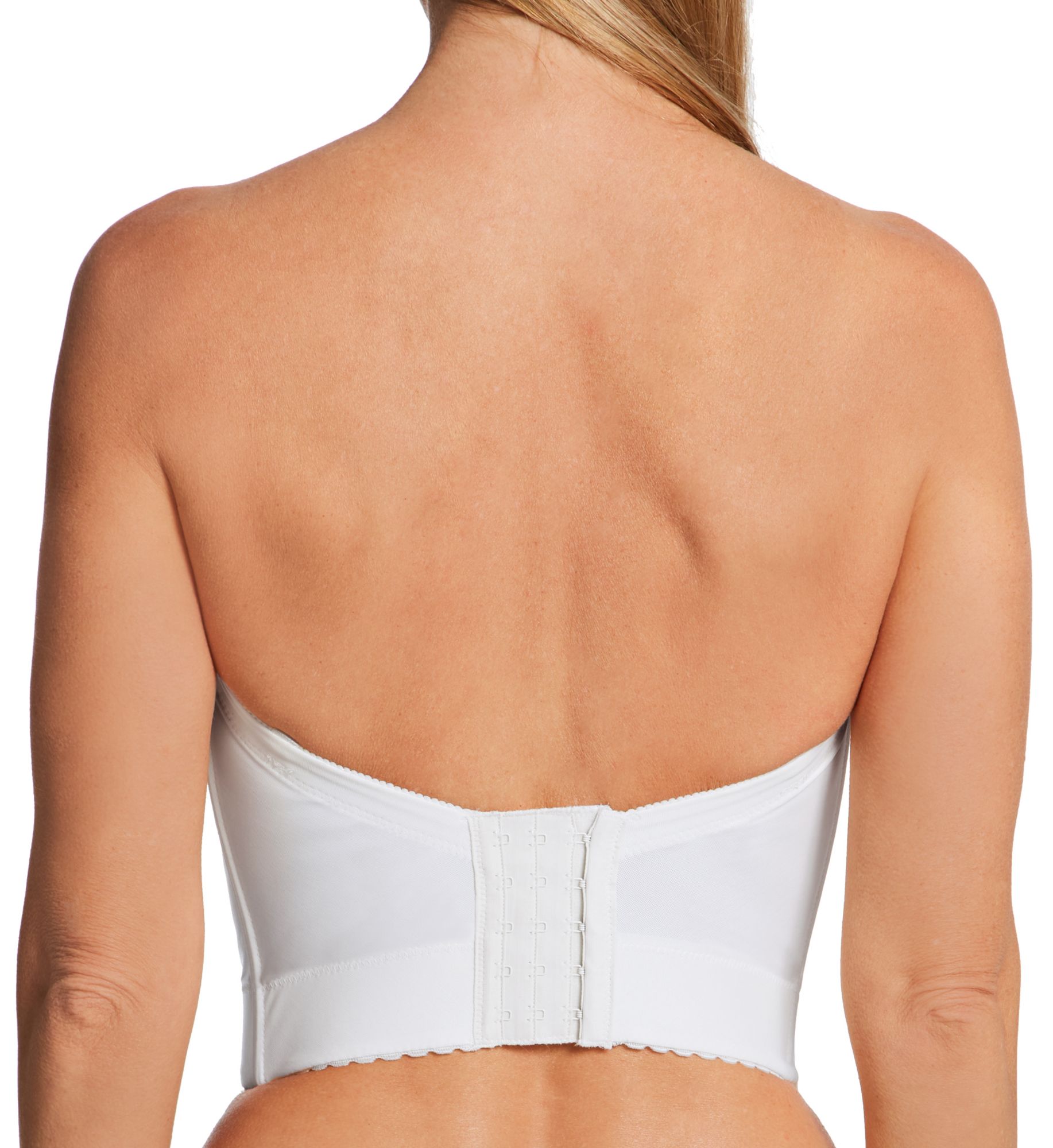 Va Bien Vintage Strapless Low Back Longline Bra White 38C  - Image 2