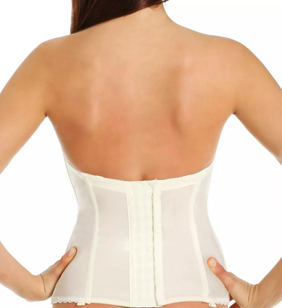 Smooth Satin Hourglass Bustier White 34B