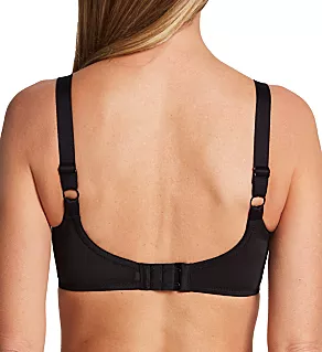 Vintage Fit Unlined Minimizer Underwire Bra Black 32C