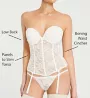 Va Bien Lace Low Back Bustier with Garters 7474 - Image 5