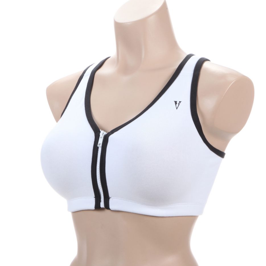 Valmont 1611B Color Block Zip Front Sports Bra