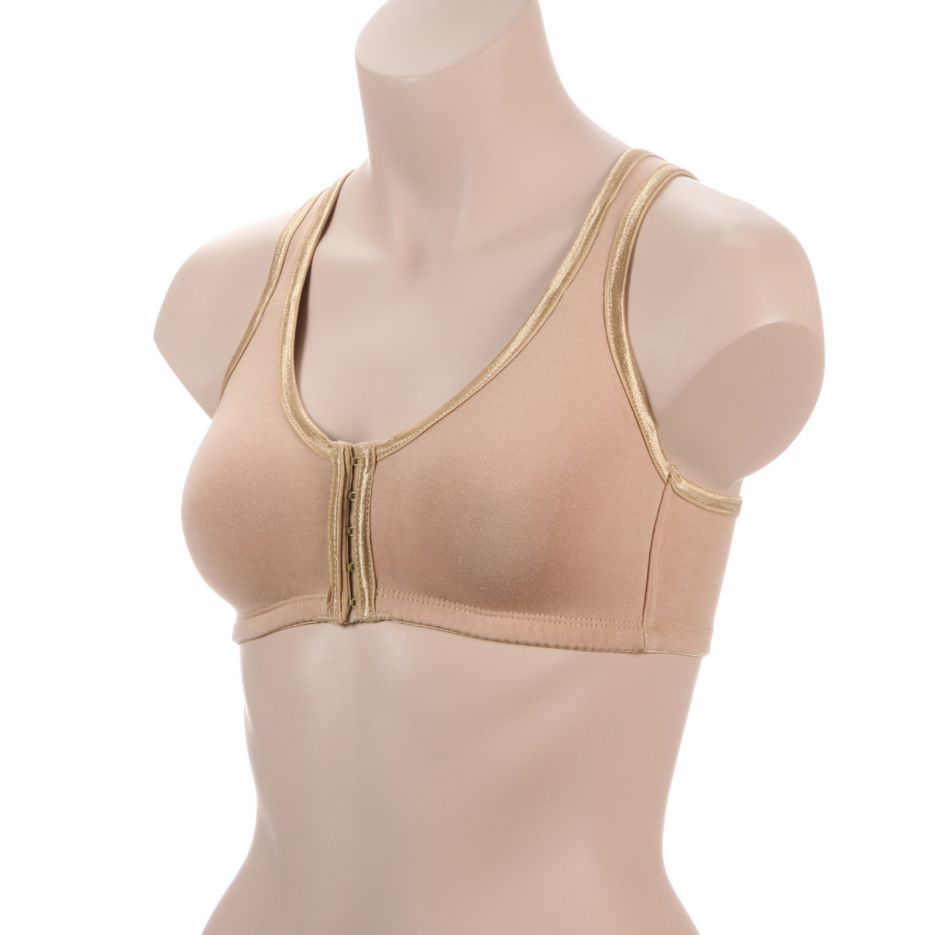 Satin Trim Front Closure Soft Bra