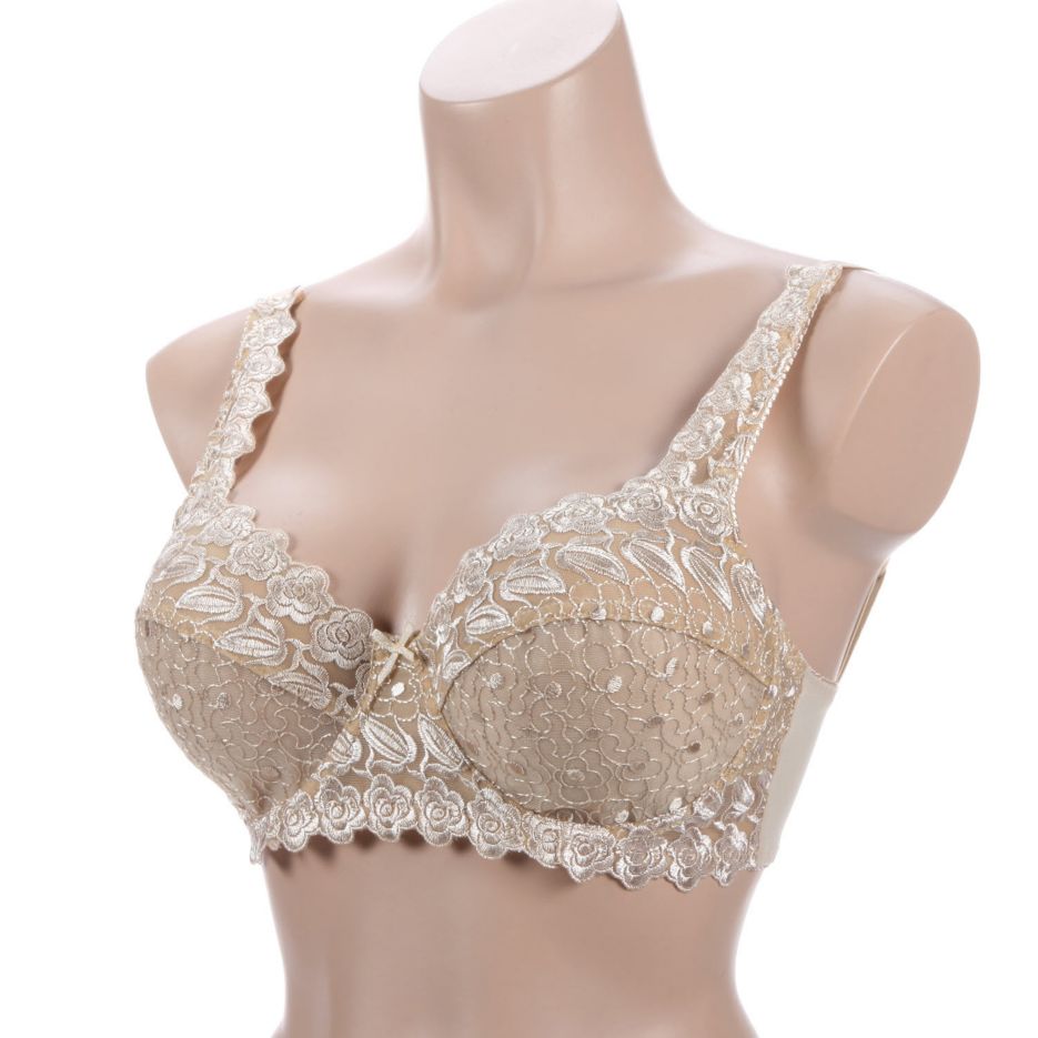 Embroidered Lace Underwire Bra