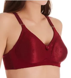 Soft Cup Jacquard Bra Burgundy 34B