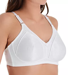 Soft Cup Jacquard Bra White 34D