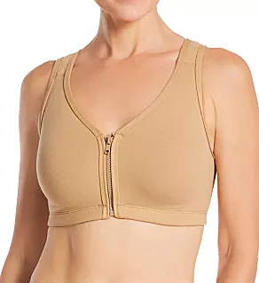 Zip Front Leisure and Sports Bra Oat 46 B/C