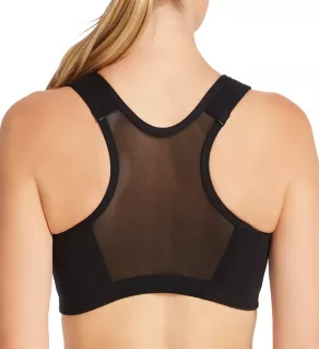 Zip Front Leisure and Sports Bra Black 34 B/C