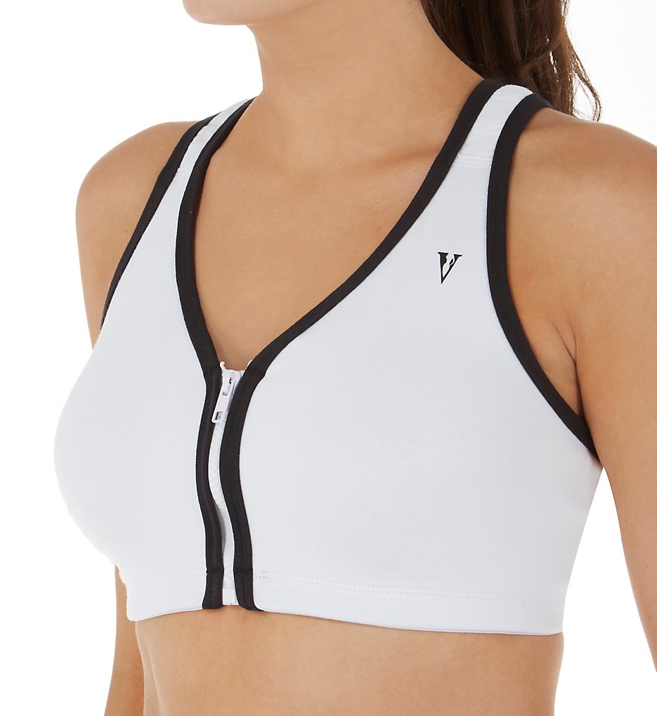 Valmont (2161145): Valmont 1611B Color Block Zip Front Sports Bra (White/Black 48 H/I) Valmont (2161145): Valmont 1611B Color Block Zip Front Sports Bra (White/Black 48 H/I)