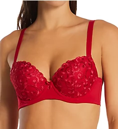 Molded Lift Push Up Underwire Bra Red 38B