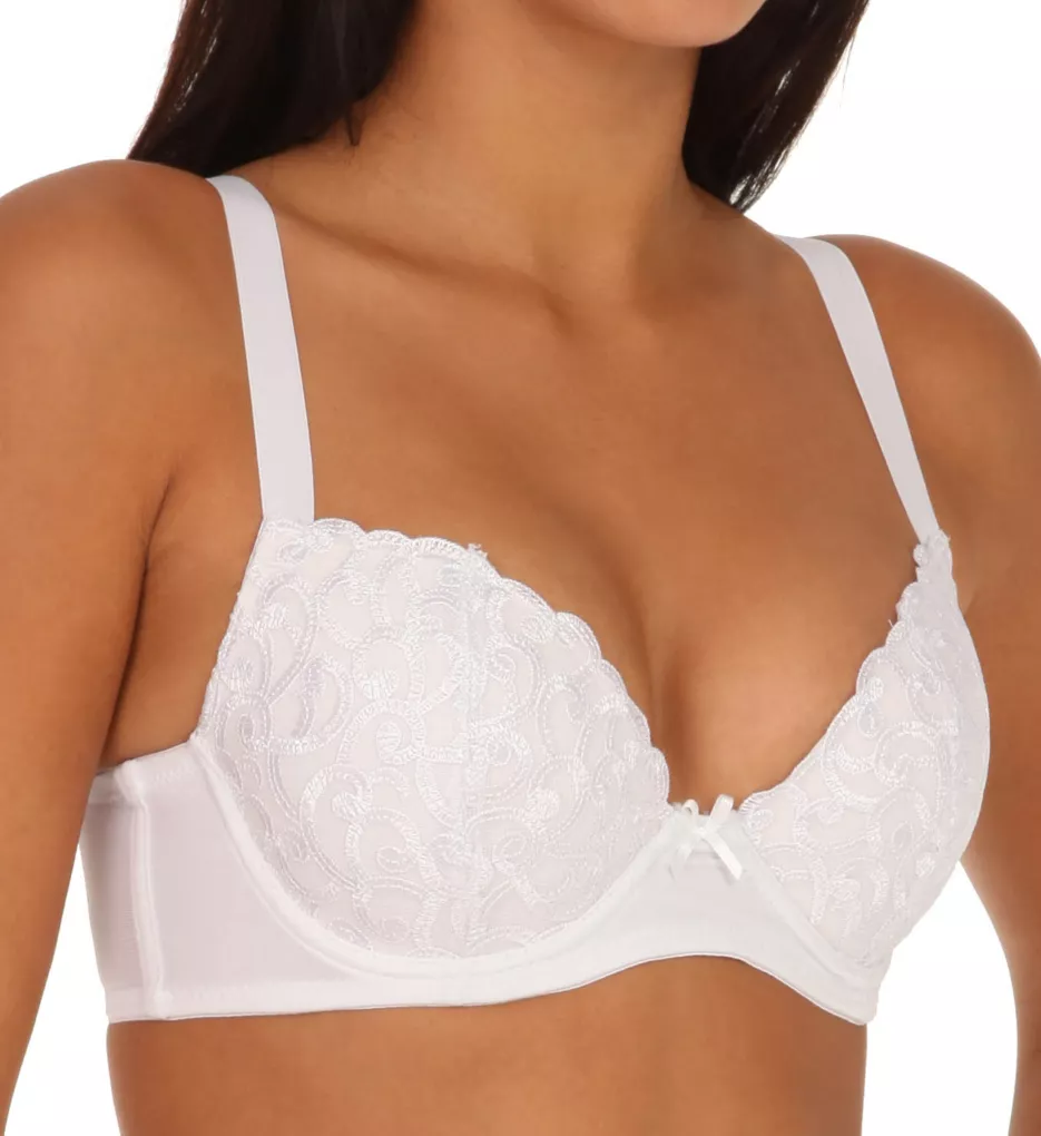 Molded Lift Push Up Underwire Bra White 34D
