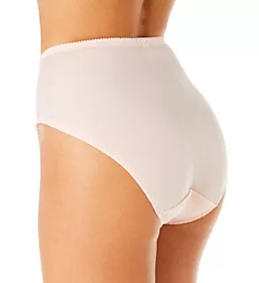 Embroidered Lace and Satin Hi-Cut Brief Panties Light Pink 5