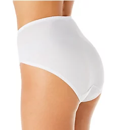 Embroidered Lace and Satin Hi-Cut Brief Panties White 5