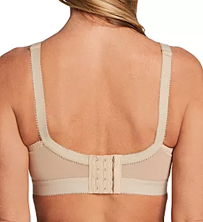 Lace Criss Cross Soft Cup Bra Beige 34A