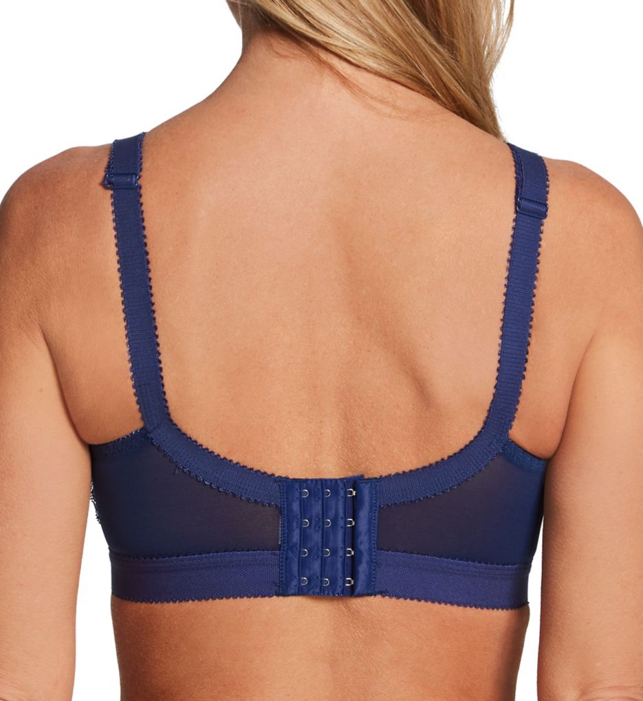 Valmont Lace Criss Cross Soft Cup Bra Navy 48DDD  - Image 2