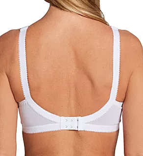 Lace Criss Cross Soft Cup Bra White 34A