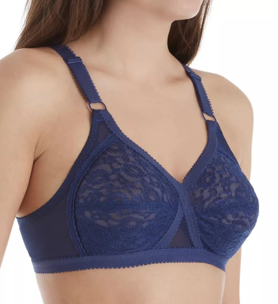 Valmont Front Close Lace Cup Underwire Bra - 8323 (36DDD, Light Blue)