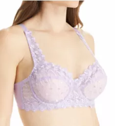 Embroidered Lace Underwire Bra Lavender 34B