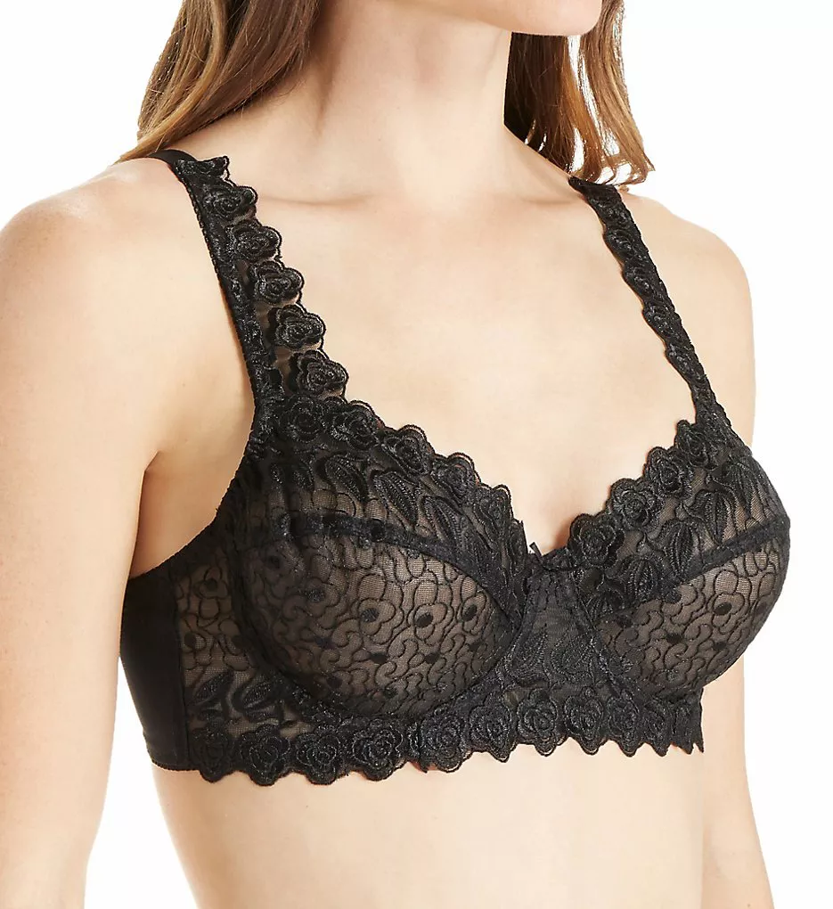 Lace Embroidered Round Cup Bra - newme