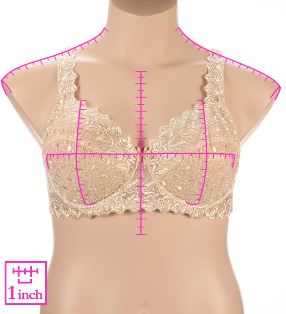 Valmont Embroidered Lace Underwire Bra 8320 - Image 3