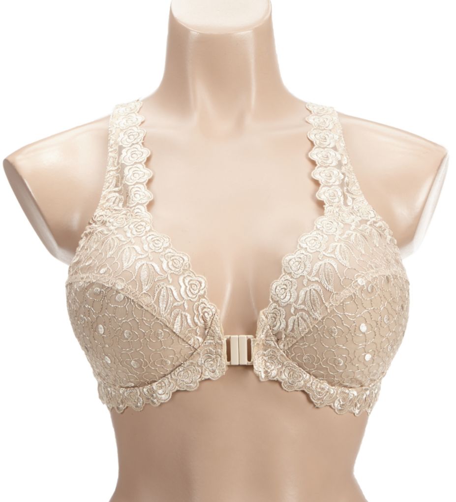 Valmont 23059 Lacy Leisure Easy Comfort Wirefree Bra White 46DD