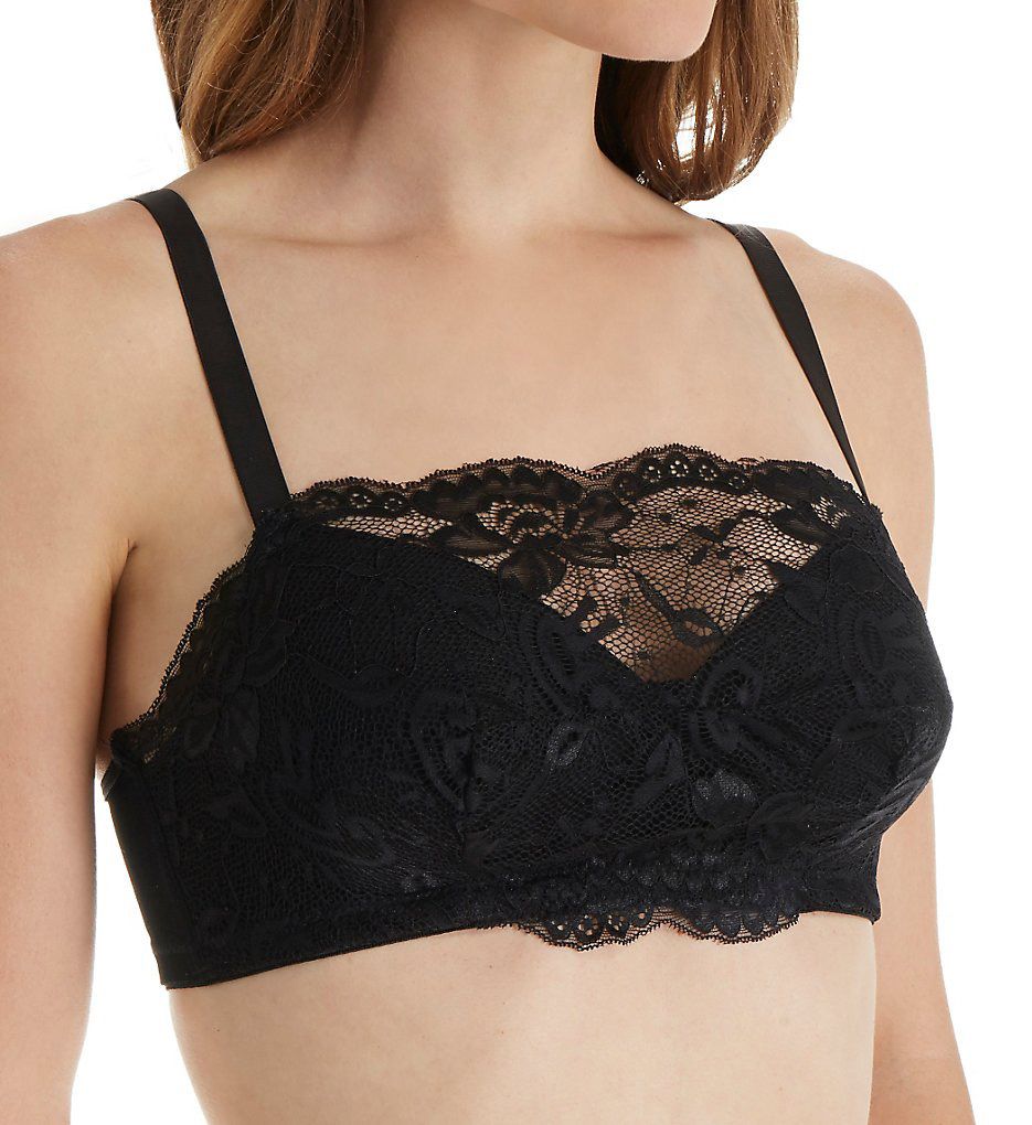 Valmont Women's Cami Wireless Bra with Lace Trim 86858, Black, 34C